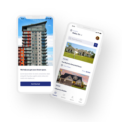 Real Estate Mobile UI app design typography ui ux