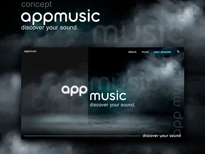 appmusic UI concept app branding design illustration mobile ui ui ux design web website
