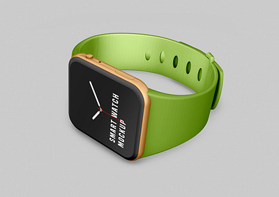 Smart Watch Mockup amazfit android apple clock design device display fitbit fitness ios latest mockup smart smartwatch touch ui ux watch wear wristband