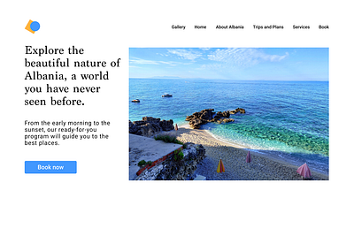 Albania Trips Website Homepage design ui ux