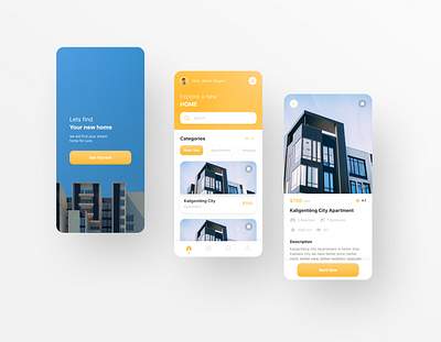 Real Estate App apartement app graphic design home hotel travel ui ux