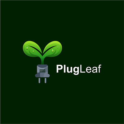 plugleaf concept logo design app branding design icon illustration logo typography ui ux vector