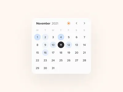 Calendar Component app calendar component dates figma journal notetaking software supernotes ui ux