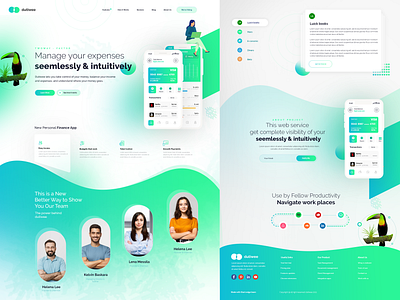 mobile app landing page banking banner design blue theme branding creative design design green theme illustration landing page logo mobile app ui ui landing ux ux landing vector website