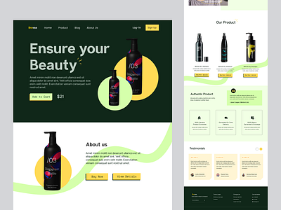 E-Commerce Landing page agency beauty landing page beautyshop branding design ecommerce ecommerce landingpage ecommerce website fashion landingpage product landingpage product sell shopify store shopity store ui ui ux web website