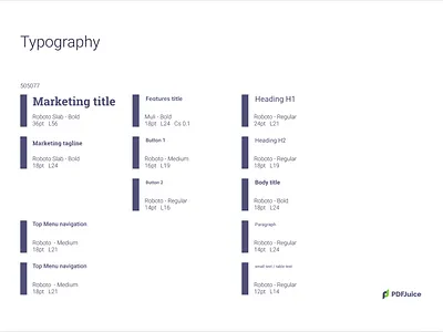 PDF Juice - DL guidlines design logo ui