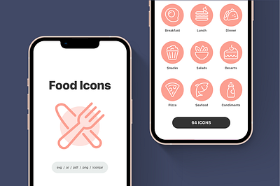 Food Icons — Pixi Line food icon icon set icons illustration line pixi ui vector