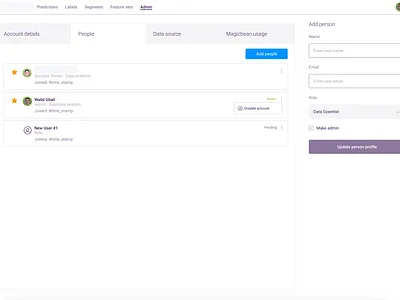 Admin - User panel analytics app dashboard ui design ui