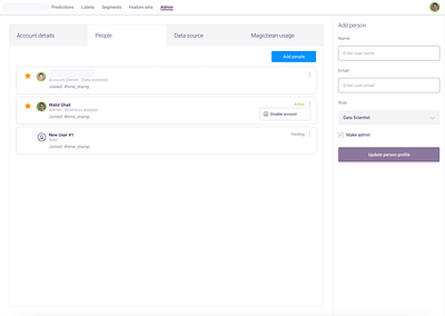 Admin - User panel analytics app dashboard ui design ui