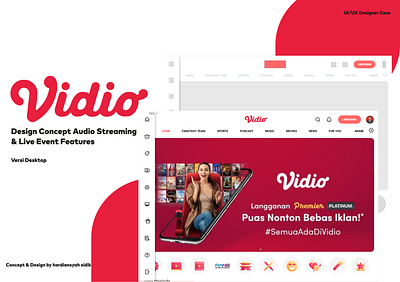 Design Concept Audio Streaming & Event Features Vidio.com design ui ux web design