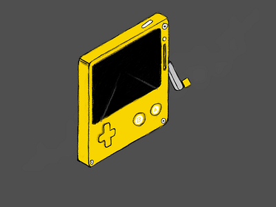 Playdate Sketch gaming handheld illustration playdate sketch yellow