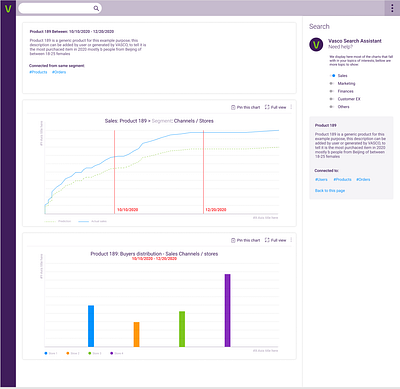 AskVasco search... ai analytics app dashboard ui design ui