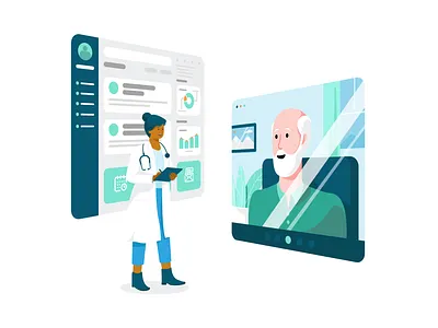 Caresocius – Landing Page Illustrations artwork branding character content marketing creative direction design digital art doctor drawing flat design graphic design healthcare illustration marketing medicine patient storytelling telemedicine vector website
