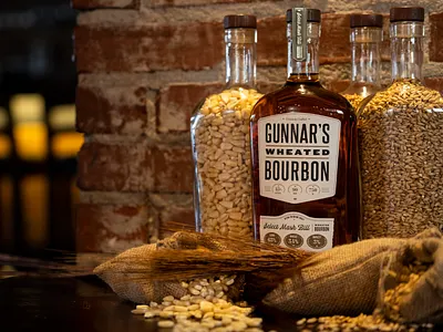 Gunnar's Bourbon Package Design beverage bottle bourbon branding design distillery identity label logo packaging type typography