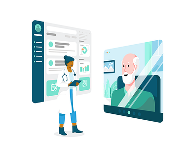 Caresocius – Landing Page Illustrations artwork branding character content marketing creative direction design digital art doctor drawing flat design graphic design healthcare illustration marketing medicine patient storytelling telemedicine vector website