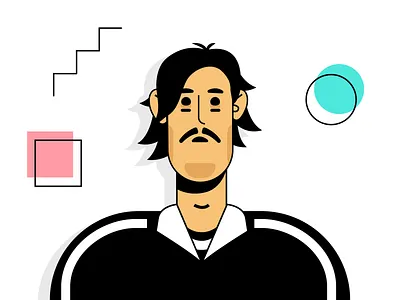 Squid Games Avatar 2d avatar character design flat illustration kickative lines new outlines shapes squid games vector