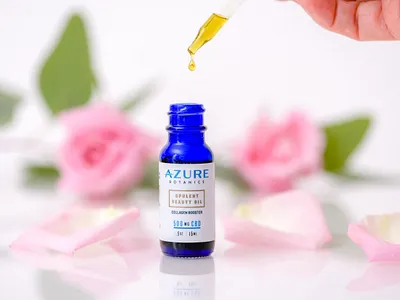 Azure Botanics Logo and Packaging beauty branding cbd design identity label logo packaging type typography