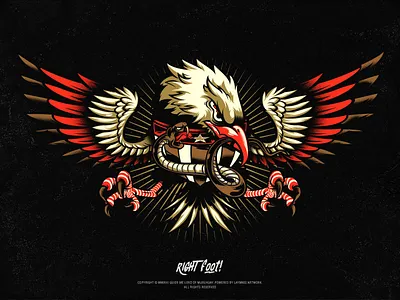 Eagle character design illu illustration logo vector