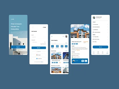 OMA - App Property app best branding clean creative design designer figma home mobile property ui uiinpiration uiux uiuxdesign userflow userinterface uxinspiration