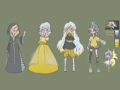 Edelweiß character character character design graphic design
