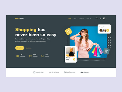 Online Shop Landing Page boutique website clothing website design ecommerce fashion fashion website graphic design landing page landing page design online shop online store shop shop landing page ui ui design uiux web design website website design website ui design