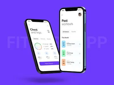 Workout App apk app appdesign appmockup interfacedesign ios iosmockup iphonemockup lighttheme mockup smartphone ui uidesign uiux uiuxdesign