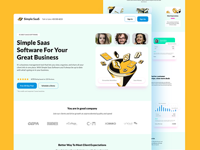 Simple SaaS Template for WebWave landing landing page mvp one page pro saas software template web design webdesign website