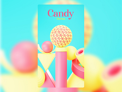 Candy Series 3d art blender branding design illustration ui vector