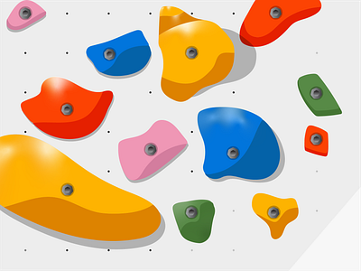 Bouldering bouldering climbing colors shapes