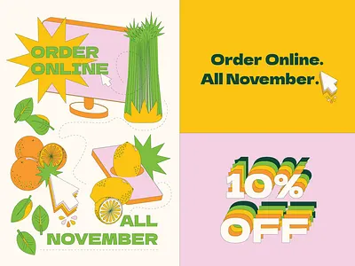 Online Discount austin fruit illustration lemon orange vegetables