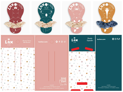 Lox Lion / Packaging (Kids Accessories) branding children design fashion accessories graphic design illustration illustrator packaging design procreate vector