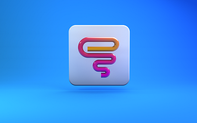 3D line Icon graphic design minimal trendy