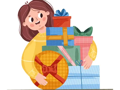 girl with presents