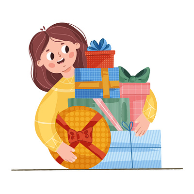 girl with presents