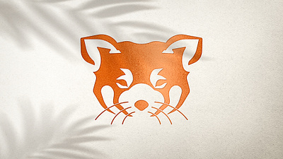 Red Panda Logo animal branding character custom design logo mascot panda red vector