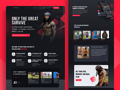 Multifaceted Fitness Brand active app branding class design exercise fitness graphic design shopping ui ux weights