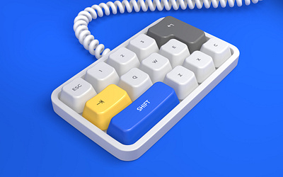 Keyboard 3d button clean design graphic design illustration keyboard soft tech ui ux wire