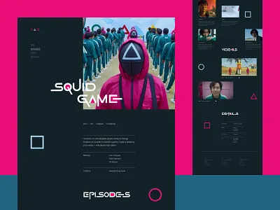 Squid game website design 3d animation app branding design graphic design icon illustration logo motion graphics typography ui ux vector