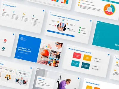 Online Class Slides - Occupational Health Course class course creative design e learning online powerpoint template uc