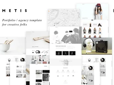 Metis - Creative Portfolio / Agency Template agency agency template app blog branding business corporate creative creative portfolio design digital graphic design illustration portfolio template ui ui design ux ux design website