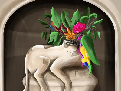 Sculpture 2d 2d art adobe illustration art artwork colorful creative design digital art drawing dribbble fashion art graphic design illustration modern