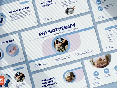 Physiotherapy PowerPoint Presentation Template annual annual report branding design designposter graphic design illustration keynote landing landing page multipurpose page physiotherapy powerpoint presentation template purpose web web development web maintance