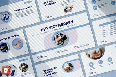 Physiotherapy PowerPoint Presentation Template annual annual report branding design designposter graphic design illustration keynote landing landing page multipurpose page physiotherapy powerpoint presentation template purpose web web development web maintance