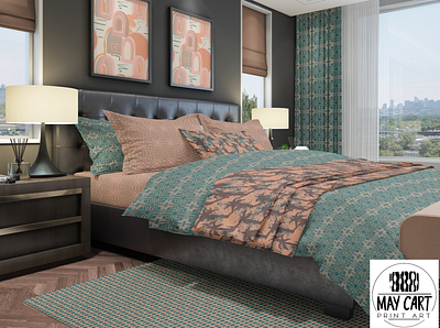 new dawn pattern collection contract interior design soft goods design surface pattern design textile design