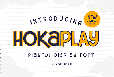 Hokaplay – Playful Display Font font handriwting font illustration logo playful font vector