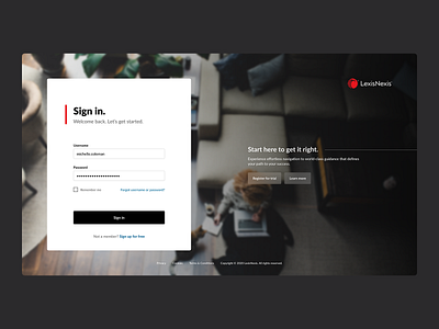 Enterprise Sign In Concept clean desktop enterprise form fullscreen login marketing minimal modern photo sign in simple