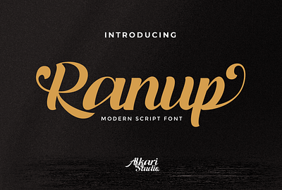 Ranup - Modern Script Font branding design font illustration logo modern font script font