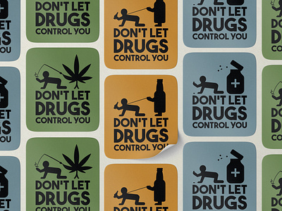 Don't let drugs control you campaign design graphic design illustration vector