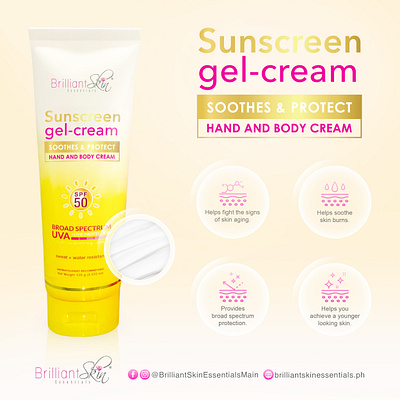 BSEI Sunscreen gel-cream Advertisement creative and design