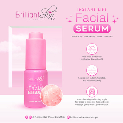 BSEI Facial Serum Advertisement creative and design